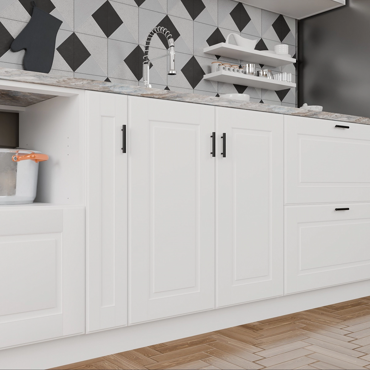 Фасады из МДФ Дельта Белый